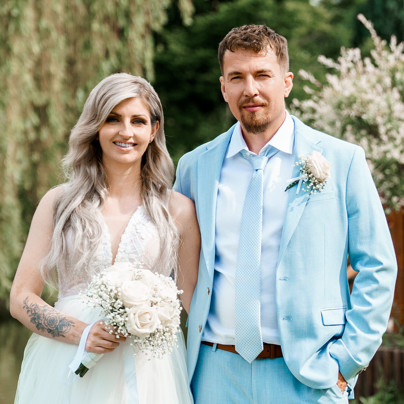 Wedding couple, Newlyweds, portrait